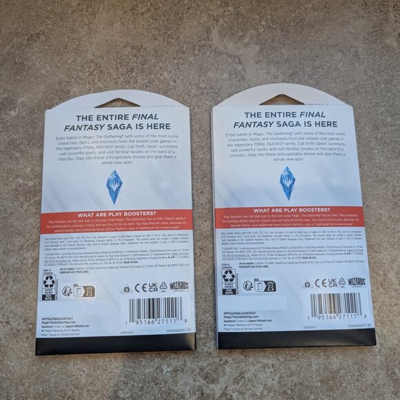 2 Magic The Gathering Final Fantasy Booster Play Booster Packs Trading Cards New - Picture 6 of 8